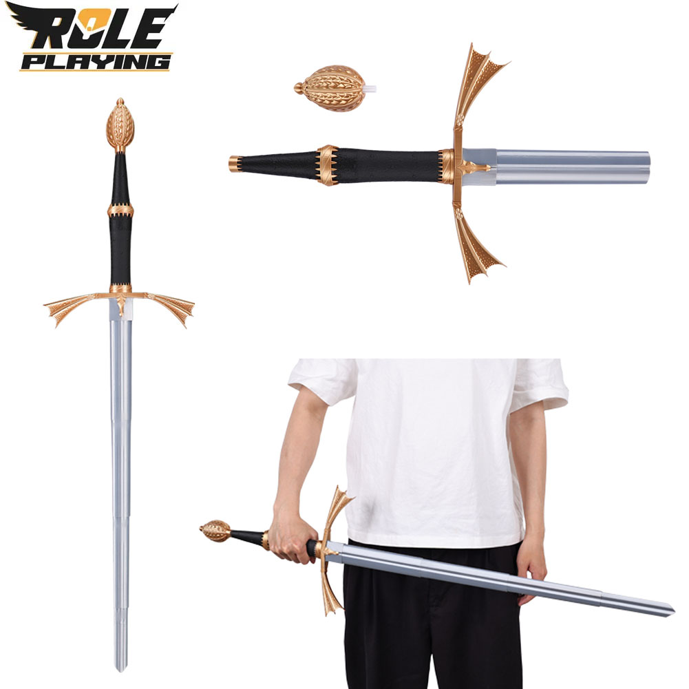 Cosplay Prop Dagger - Faca Retrátil de Plástico Prateada para