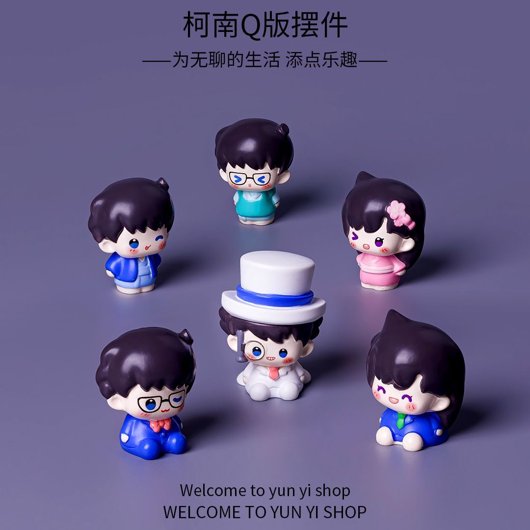 Cosplay Floating Prop - Miniaturas de Resina do Detetive Conan,