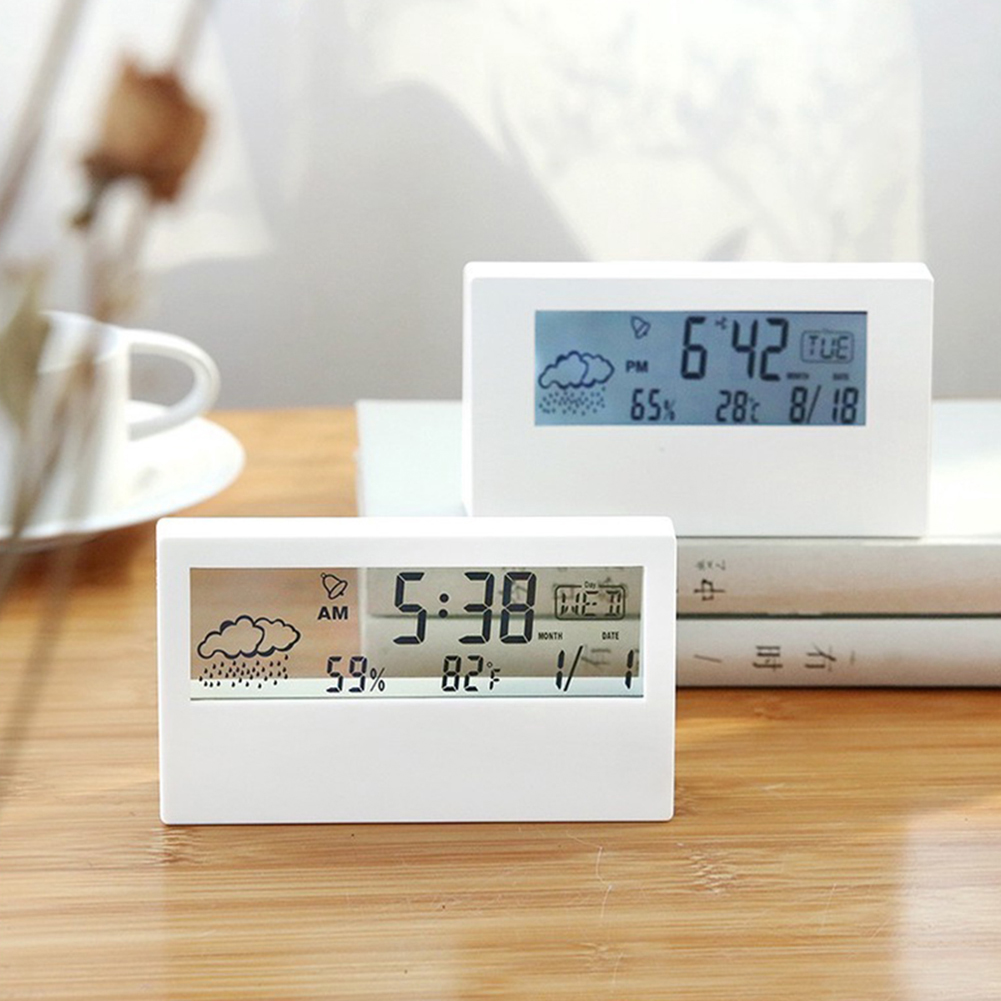Worbla Thermoplastic - Termo-higrômetro relógio criativo tempo display despertador