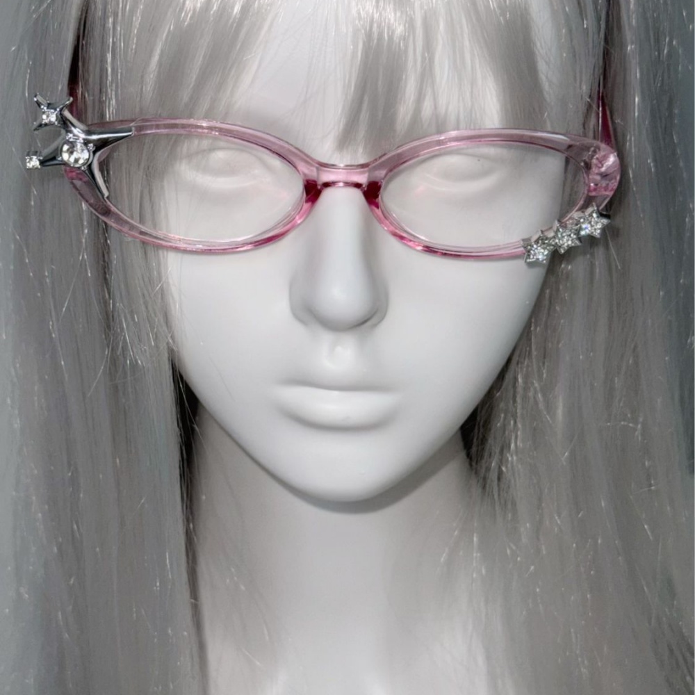Óculos Y2K com Strass em Forma - Cosplay Floating Prop avaliação e preço