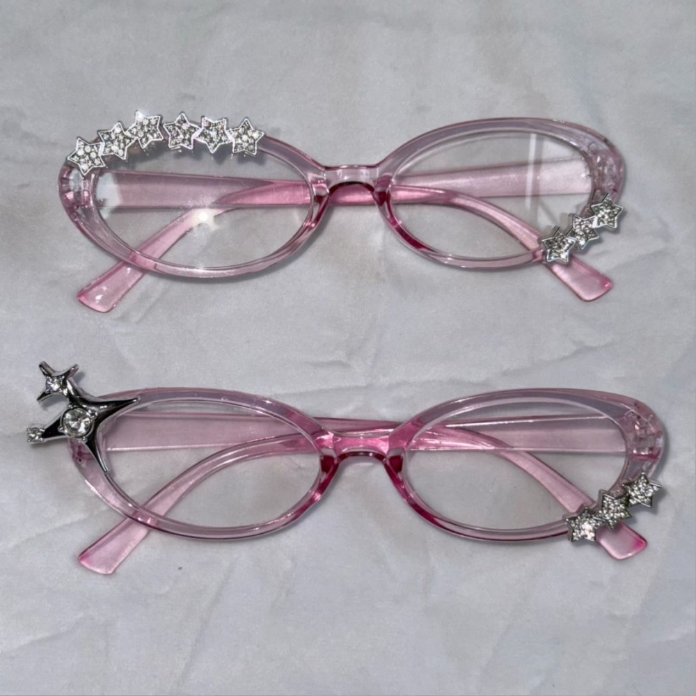 Óculos Y2K com Strass em Forma - Cosplay Floating Prop avaliação e preço